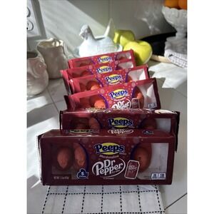 PEEPS Easter Dr Pepper Marshmallow 6 Packs Of 5 1.5 Oz.  30 Peeps!  Exp. 12/26